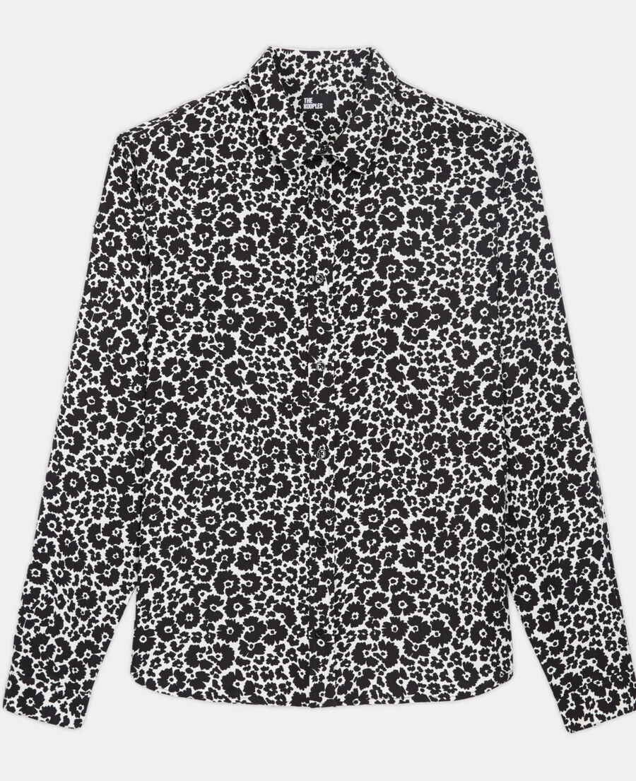 floral shirt with classic collar
