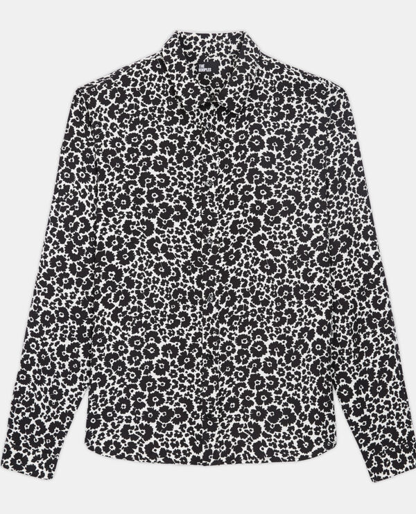 floral shirt with classic collar