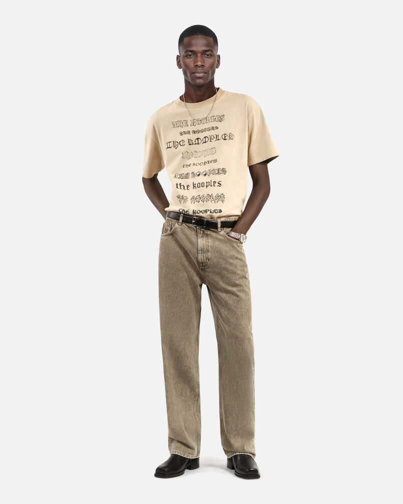 The Kooples HOMME OLIVE jean droit olive