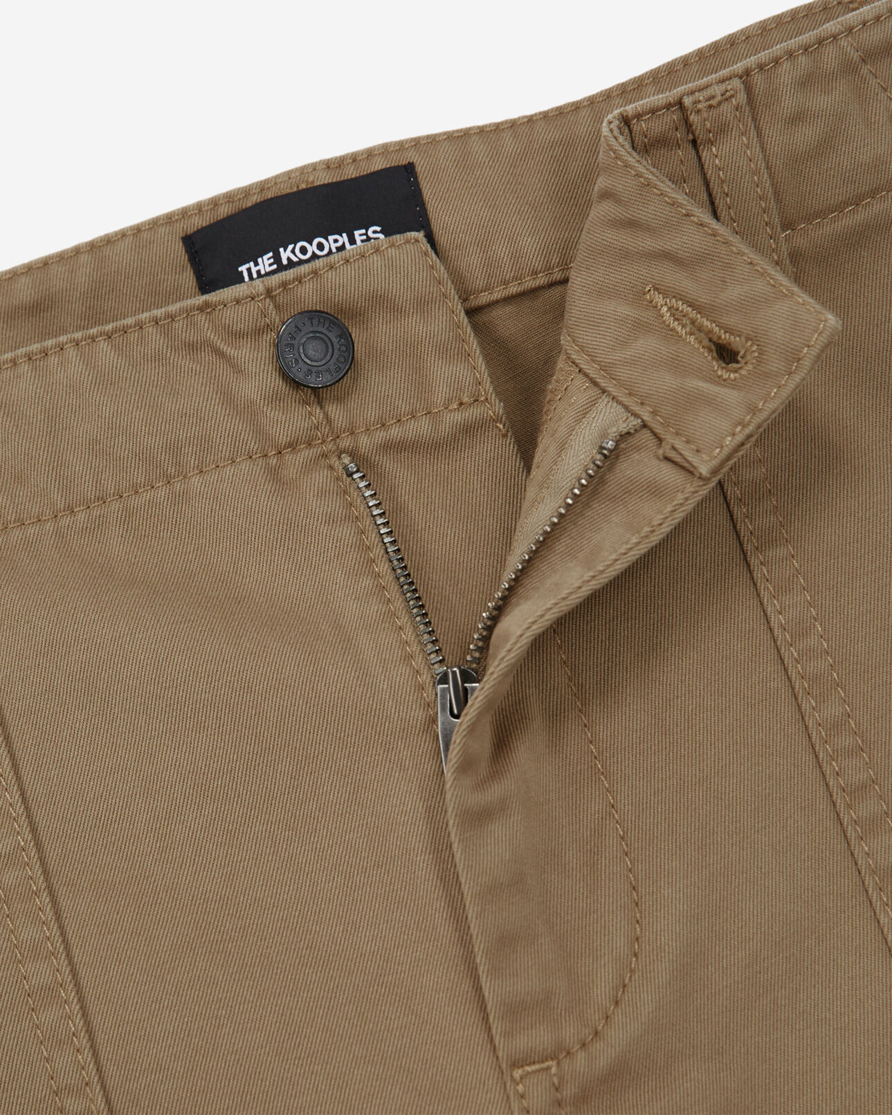 The Kooples MEN BEIGE long beige cotton shorts with four pockets