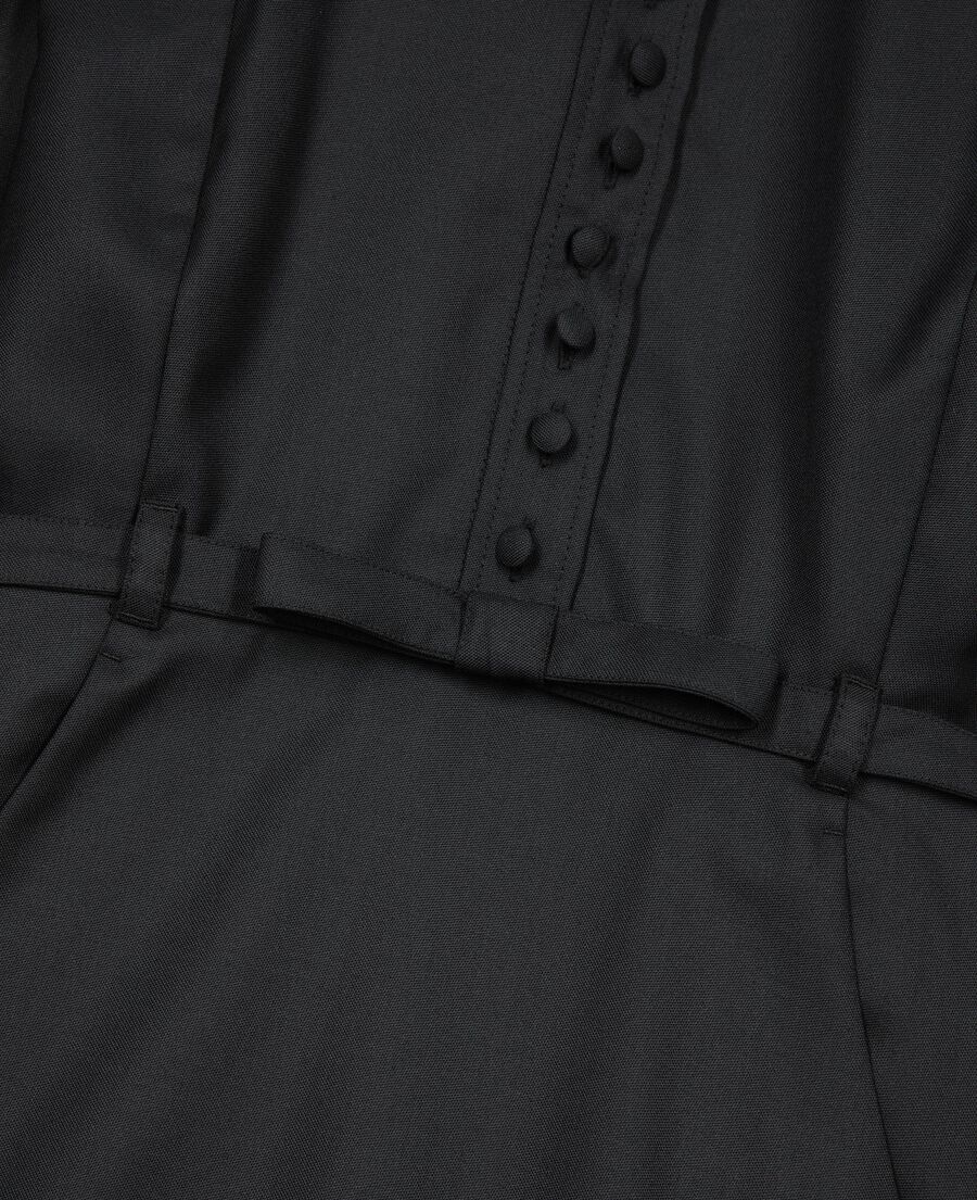 The Kooples WOMEN BLACK short black wool-blend dress