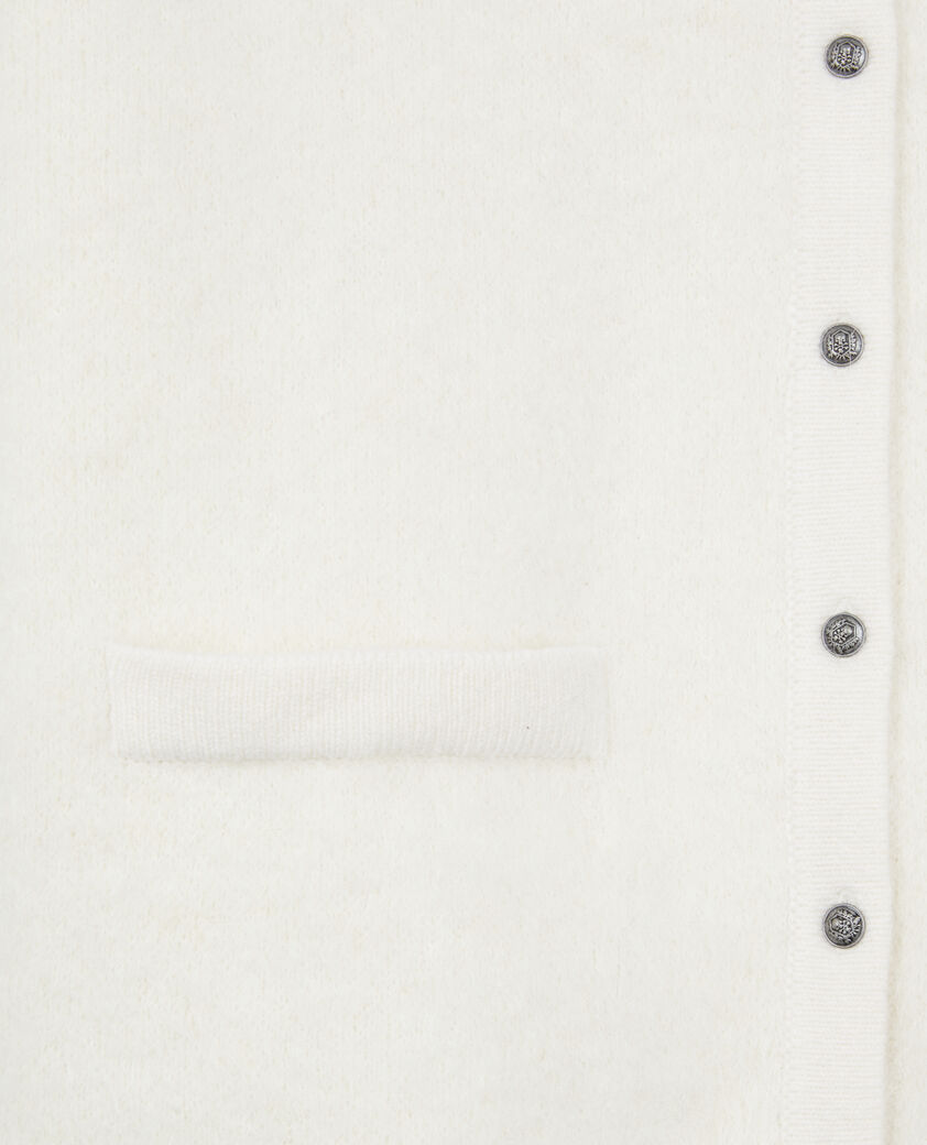 The Kooples FEMME null cardigan en alpaga et laine &eacute;cru