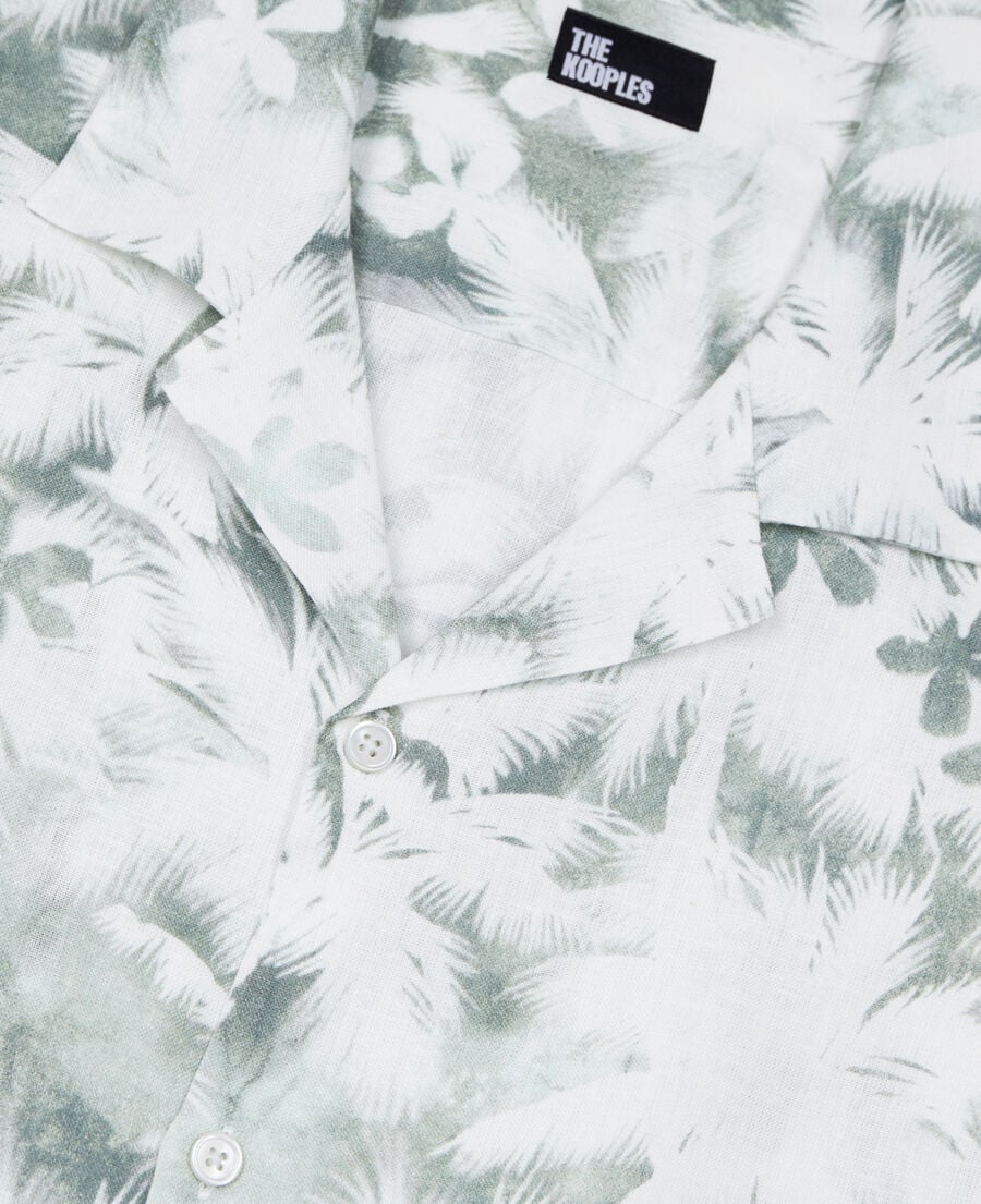 The Kooples H WHITE - KAKI short-sleeved printed shirt