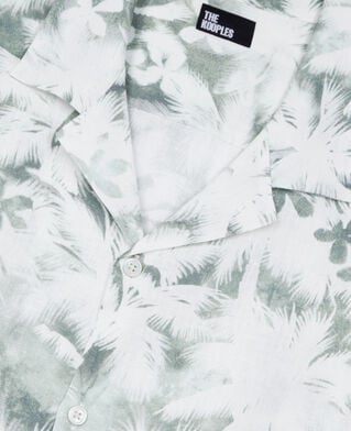 The Kooples H WHITE - KAKI short-sleeved printed shirt