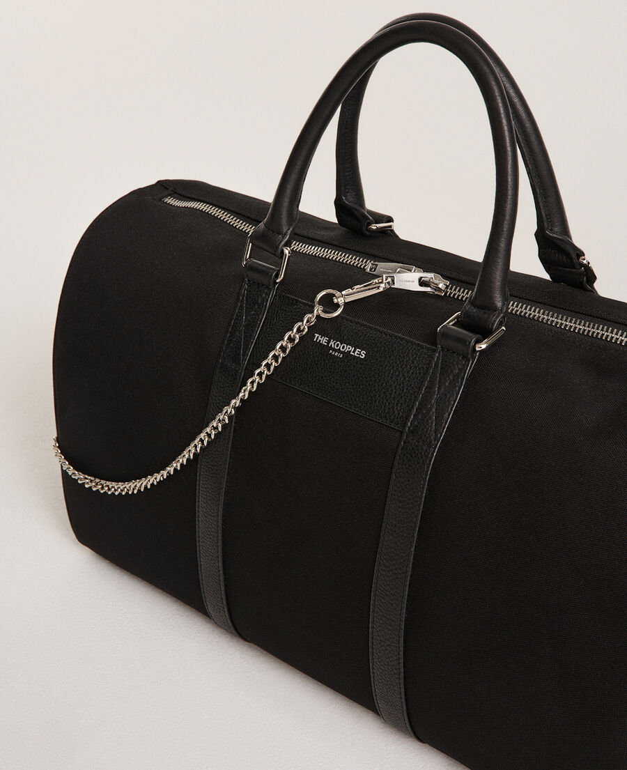 The Kooples MEN BLACK black weekend bag with removable chain