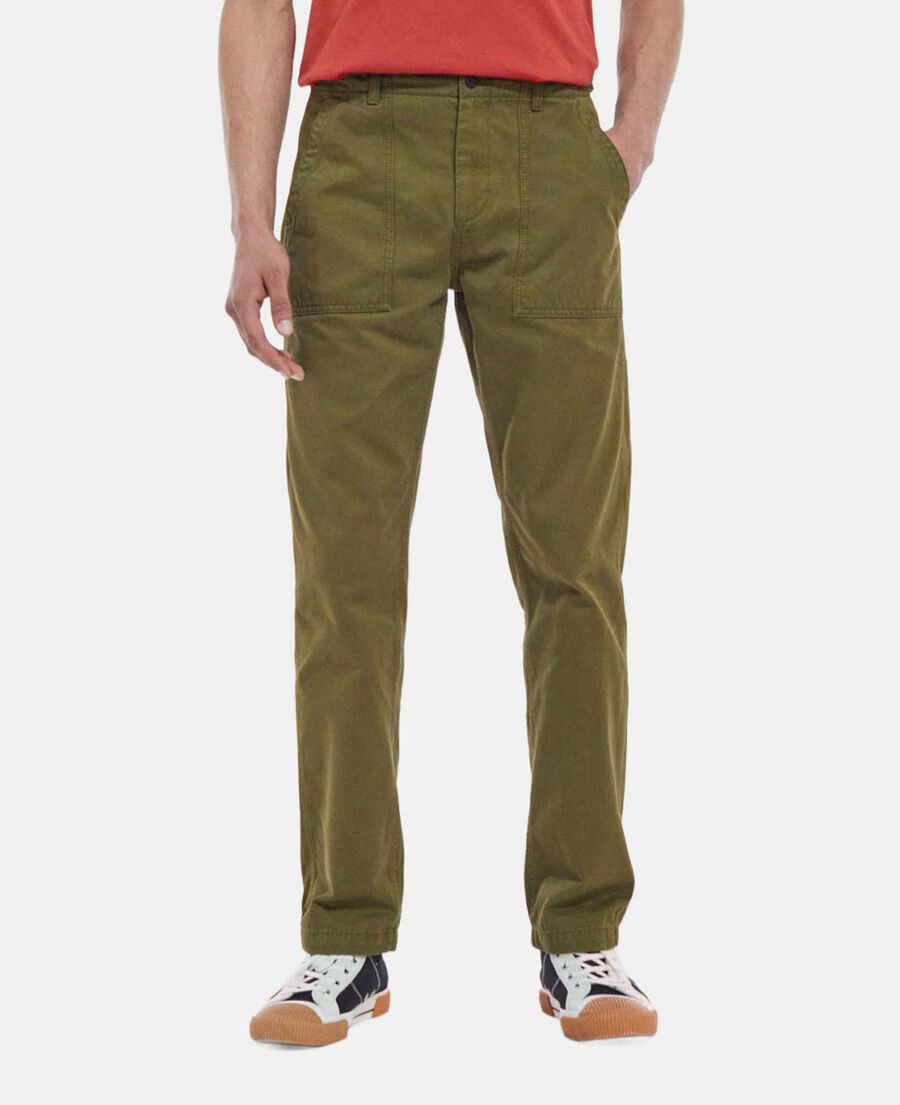 The Kooples H DARK KAKI beige chino pants with side pockets