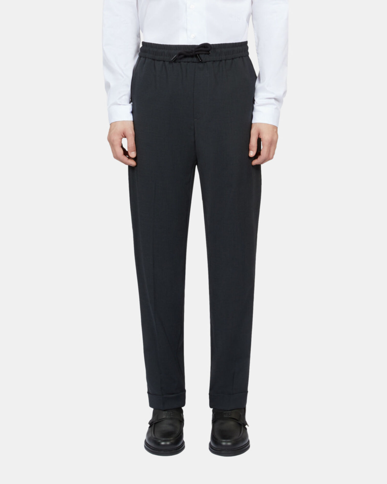 Grey checked trousers, DARK GREY, hi-res image number null