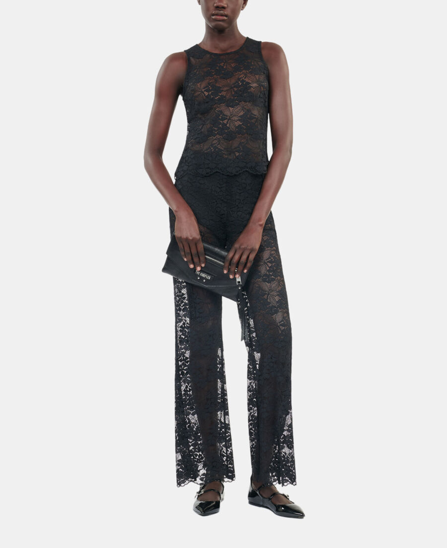 The Kooples WOMEN BLACK black lace top