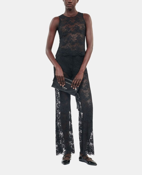 The Kooples F BLACK black lace top