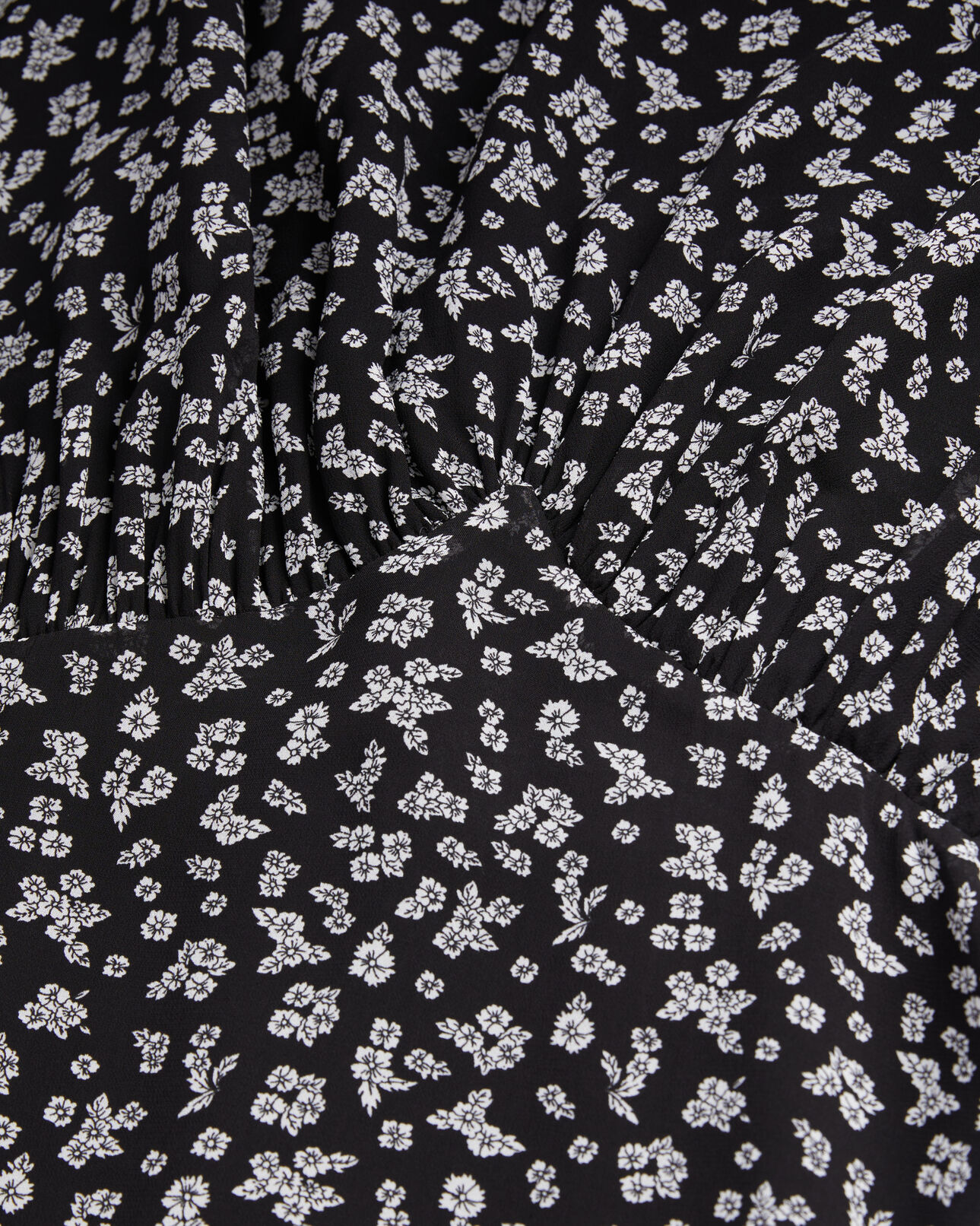 The Kooples DAMEN BLACK-ECRU kurzes kleid mit print