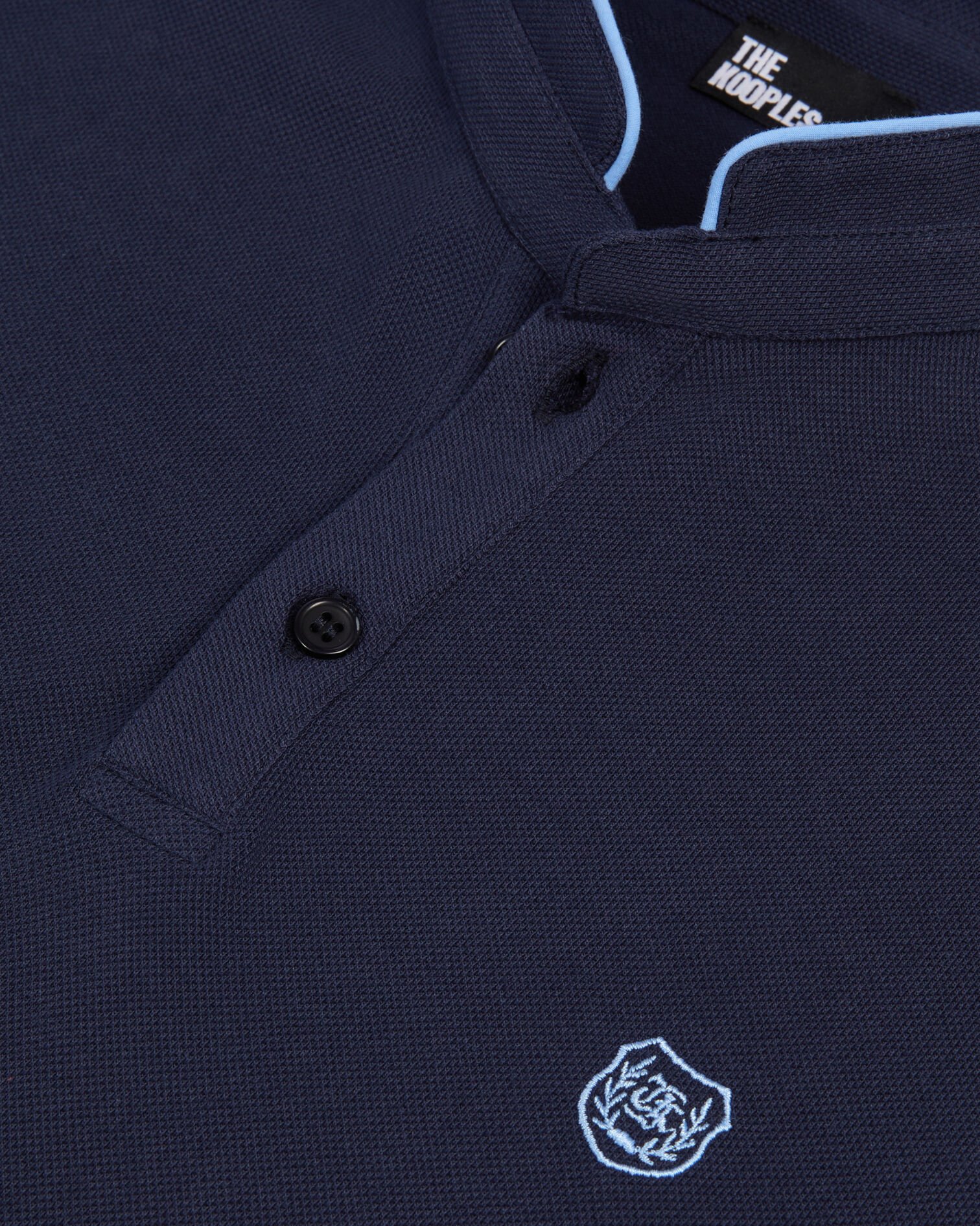 Polo en coton piqué bleu marine, NAVY/ PIPING NAVY, hi-res image number null