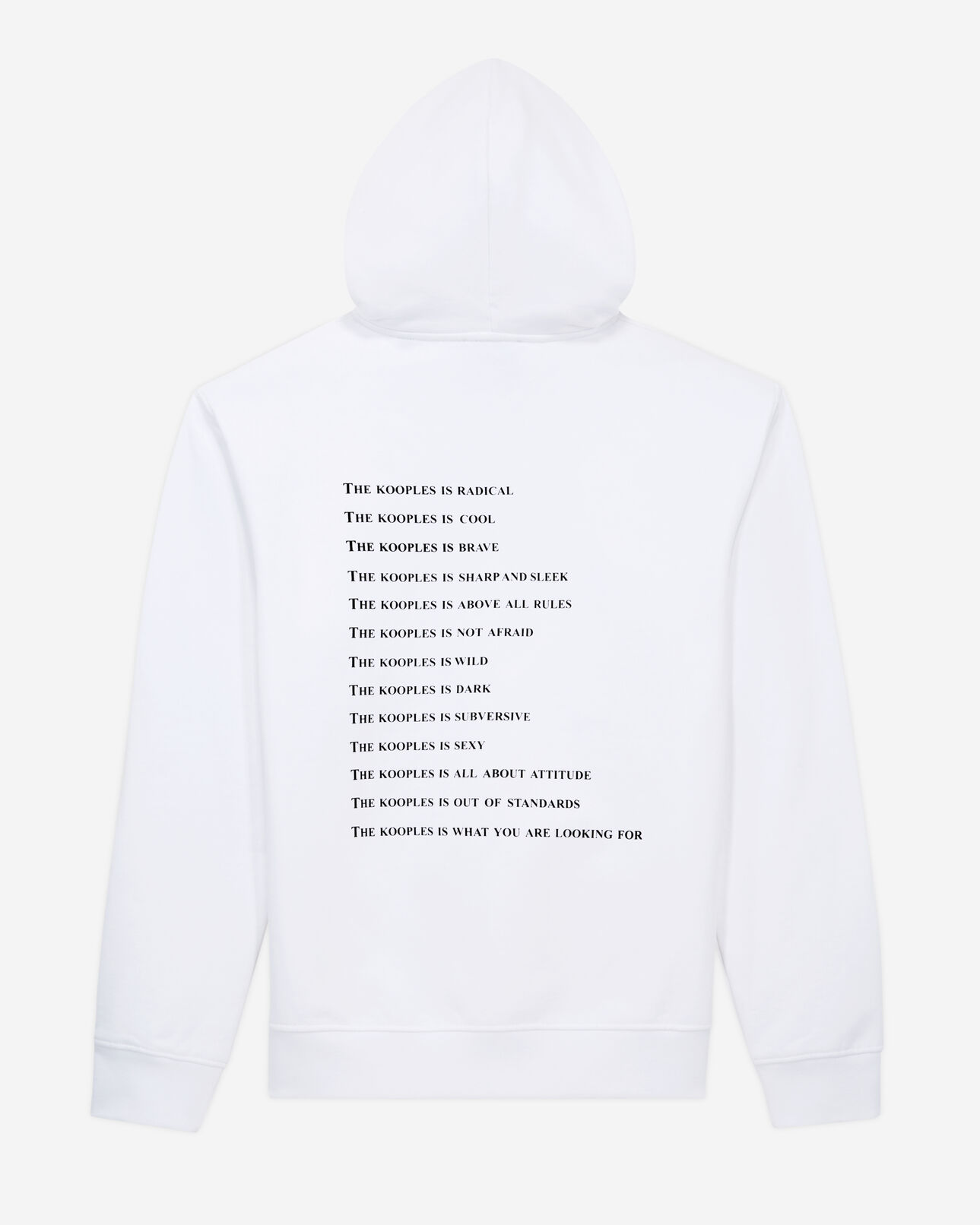 The Kooples HERREN WHITE weißes sweatshirt mit „what is“-schriftzug