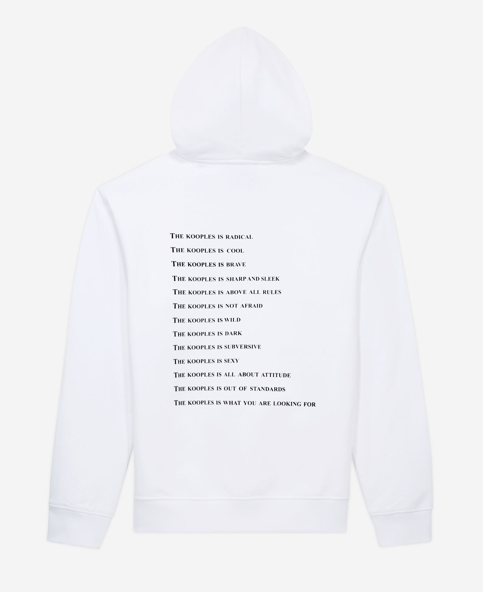 The Kooples HERREN WHITE weißes sweatshirt mit „what is“-schriftzug