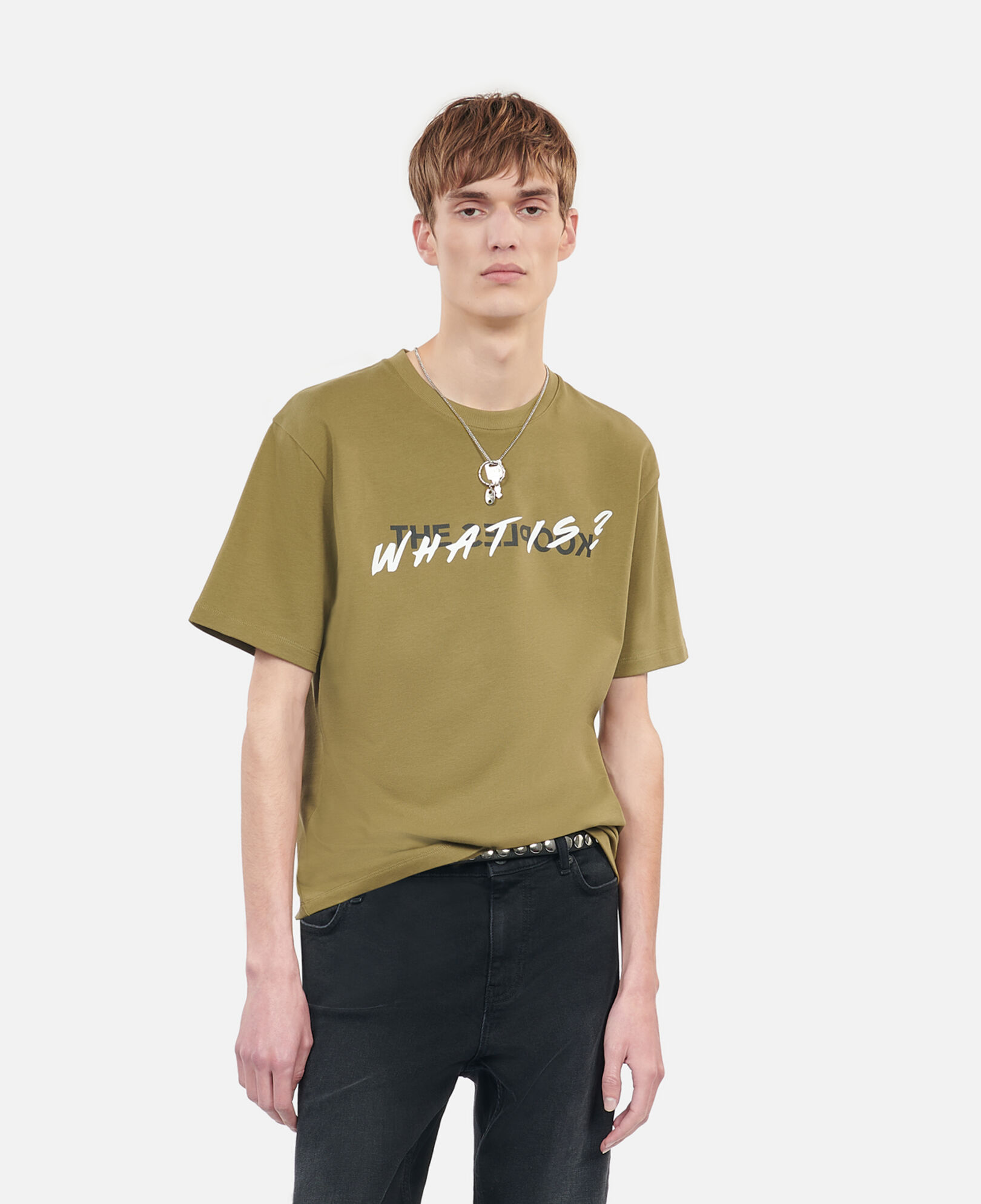 The Kooples MEN OLIVE khaki what is t-shirt