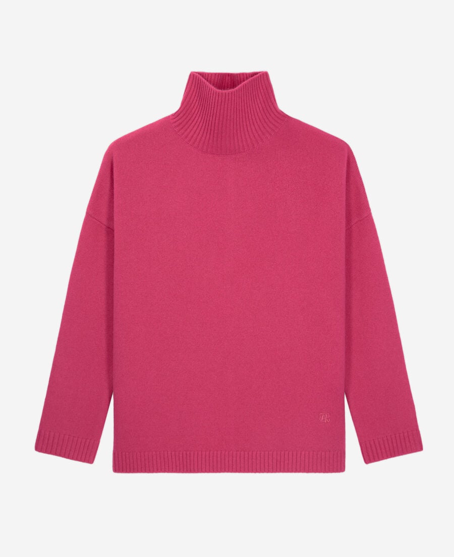 The Kooples FEMME FUSHIA pull rose en cachemire mélangé