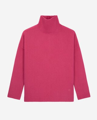The Kooples FEMME FUSHIA pull rose en cachemire mélangé