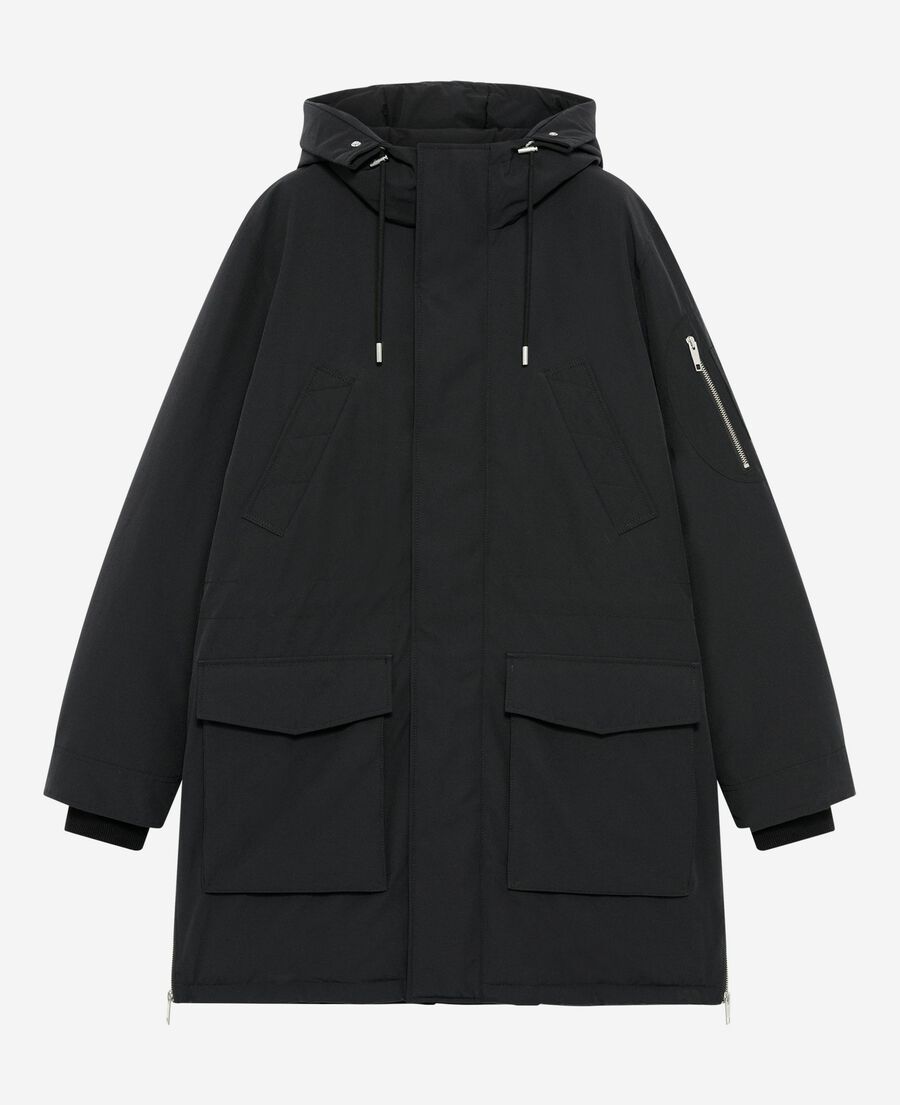 The Kooples HERREN STONE grauer wasserabweisender parka