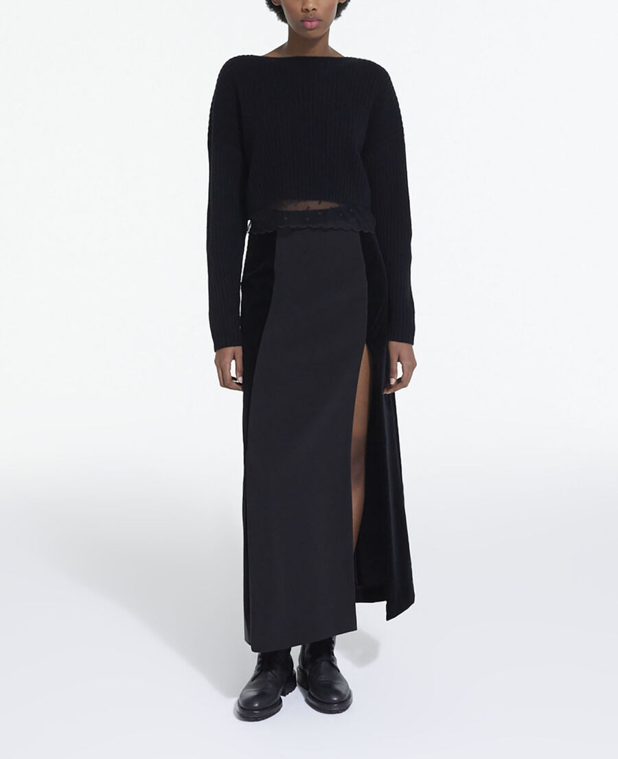 short black wool sweater