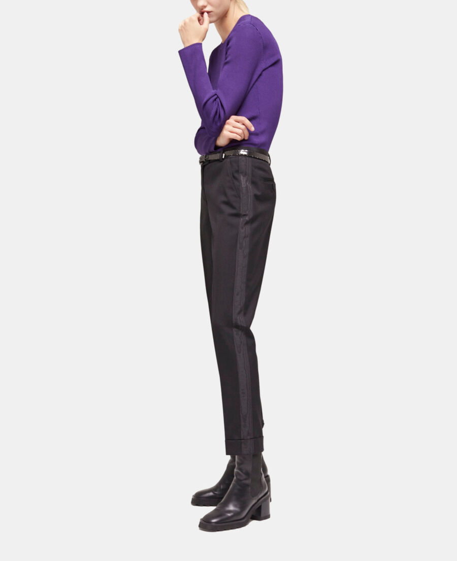 purple slim-fit top
