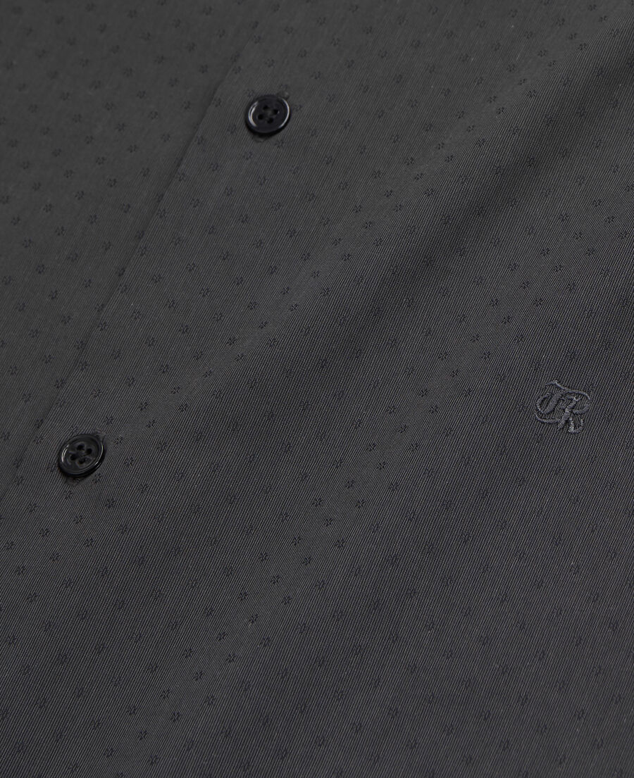 chemise gris anthracite à micro motifs