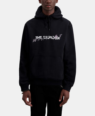 The Kooples HERREN BLACK herren schwarzes sweatshirt mit „what is“-schriftzug