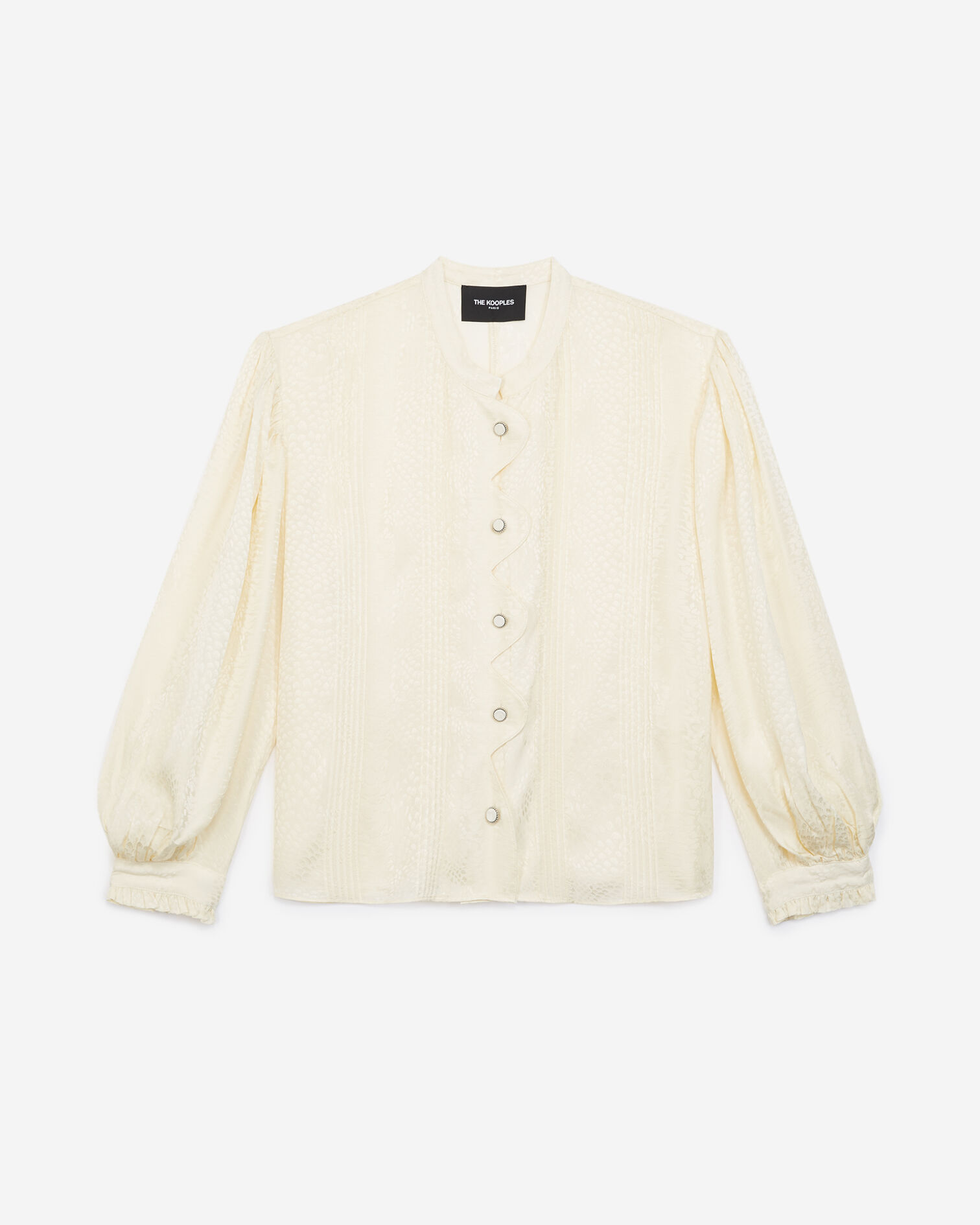 Flowing ecru top with snakeskin motif, ECRU, hi-res image number null