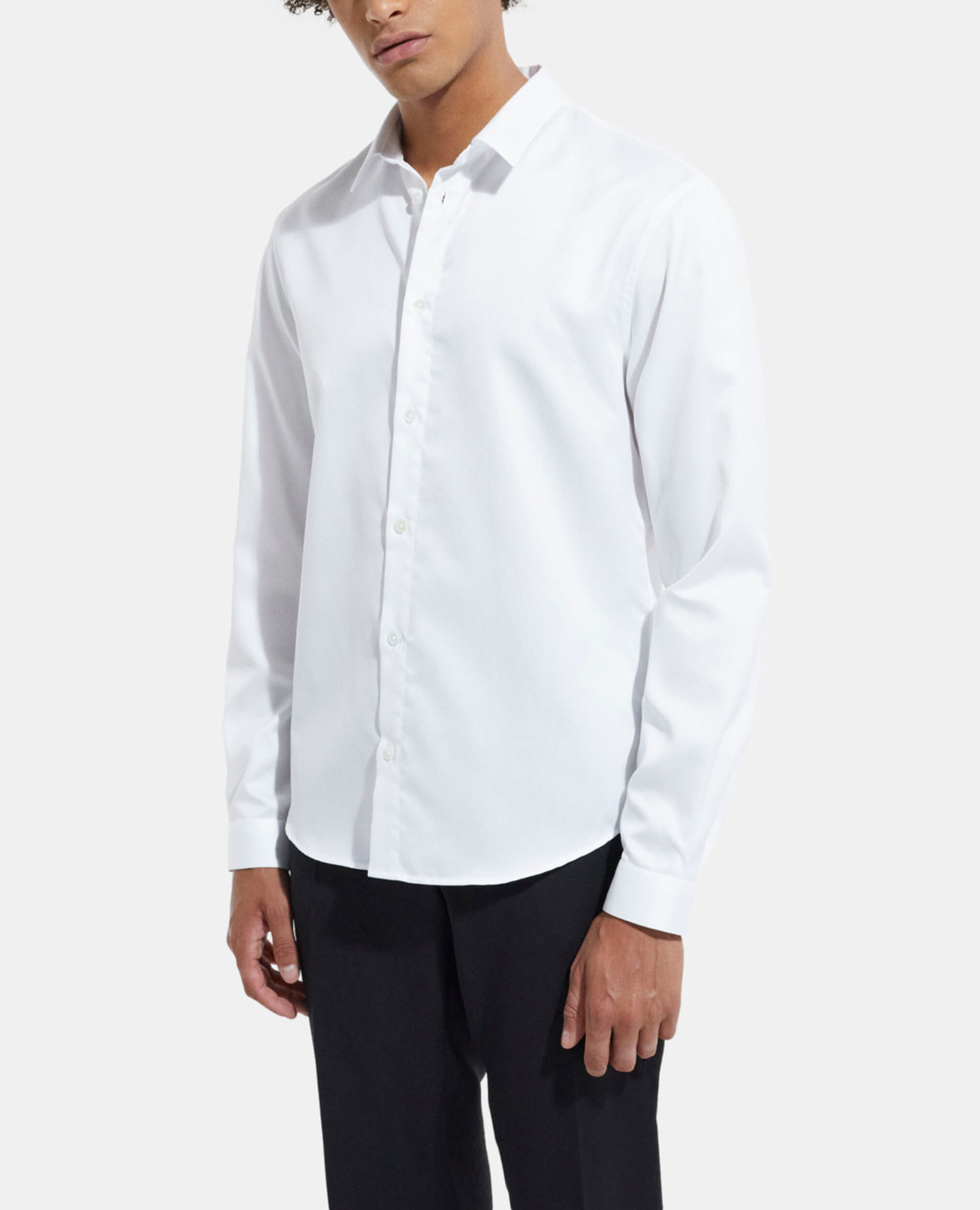 Camisa blanca con cuello clásico, WHITE, hi-res image number null