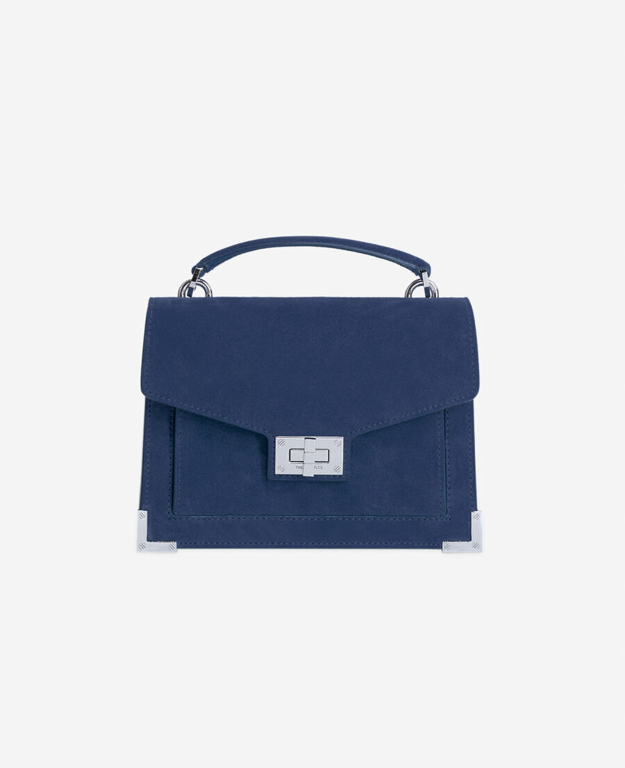 sac emily small en cuir bleu