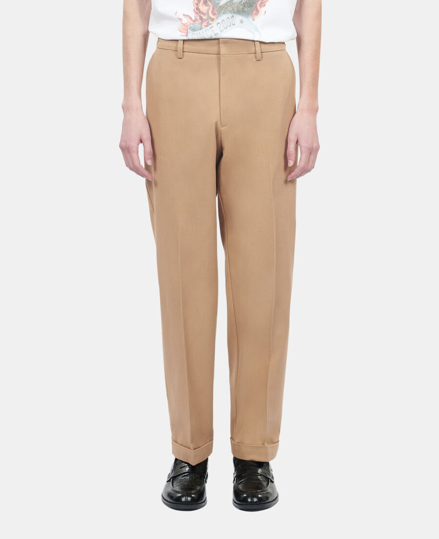 The Kooples MEN CAMEL camel cotton trousers
