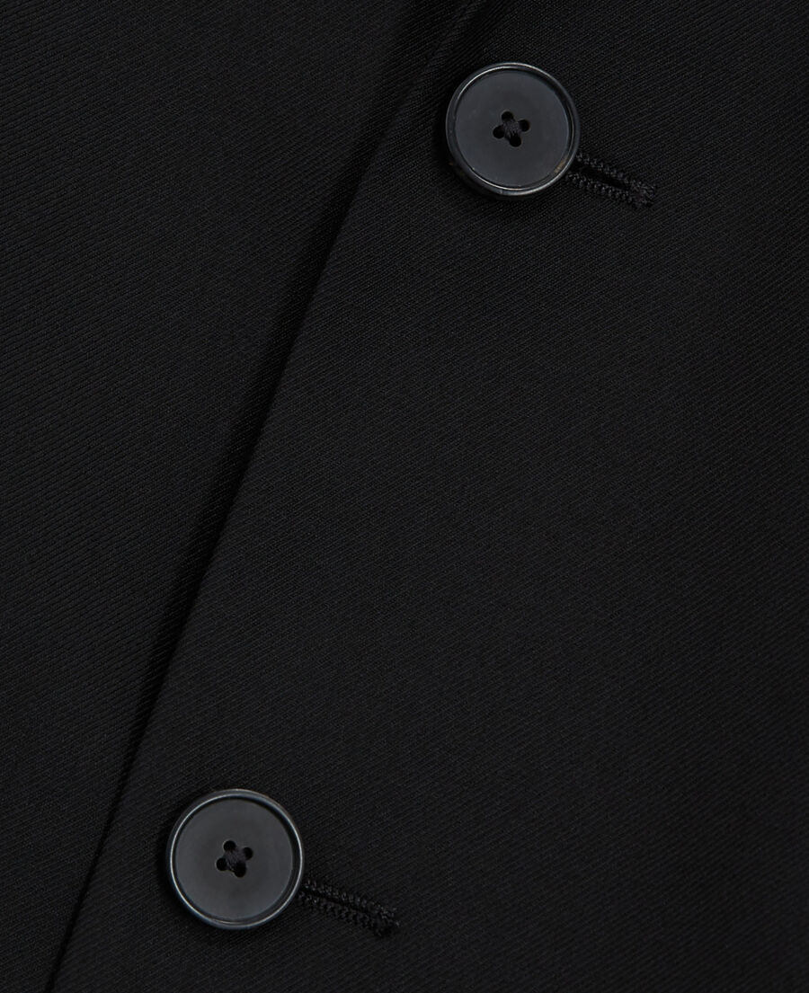 black wool suit jacket