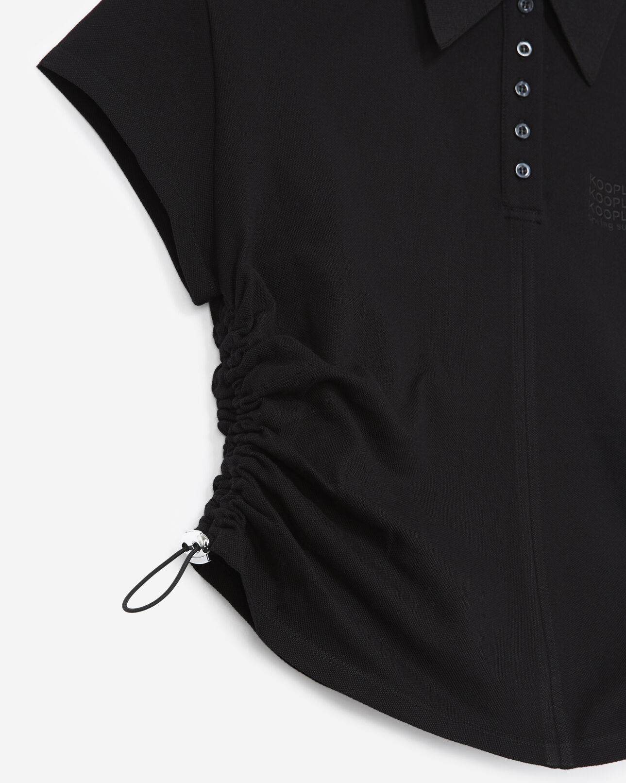 The Kooples FEMME BLACK polo noir ajusté logo détail serrage