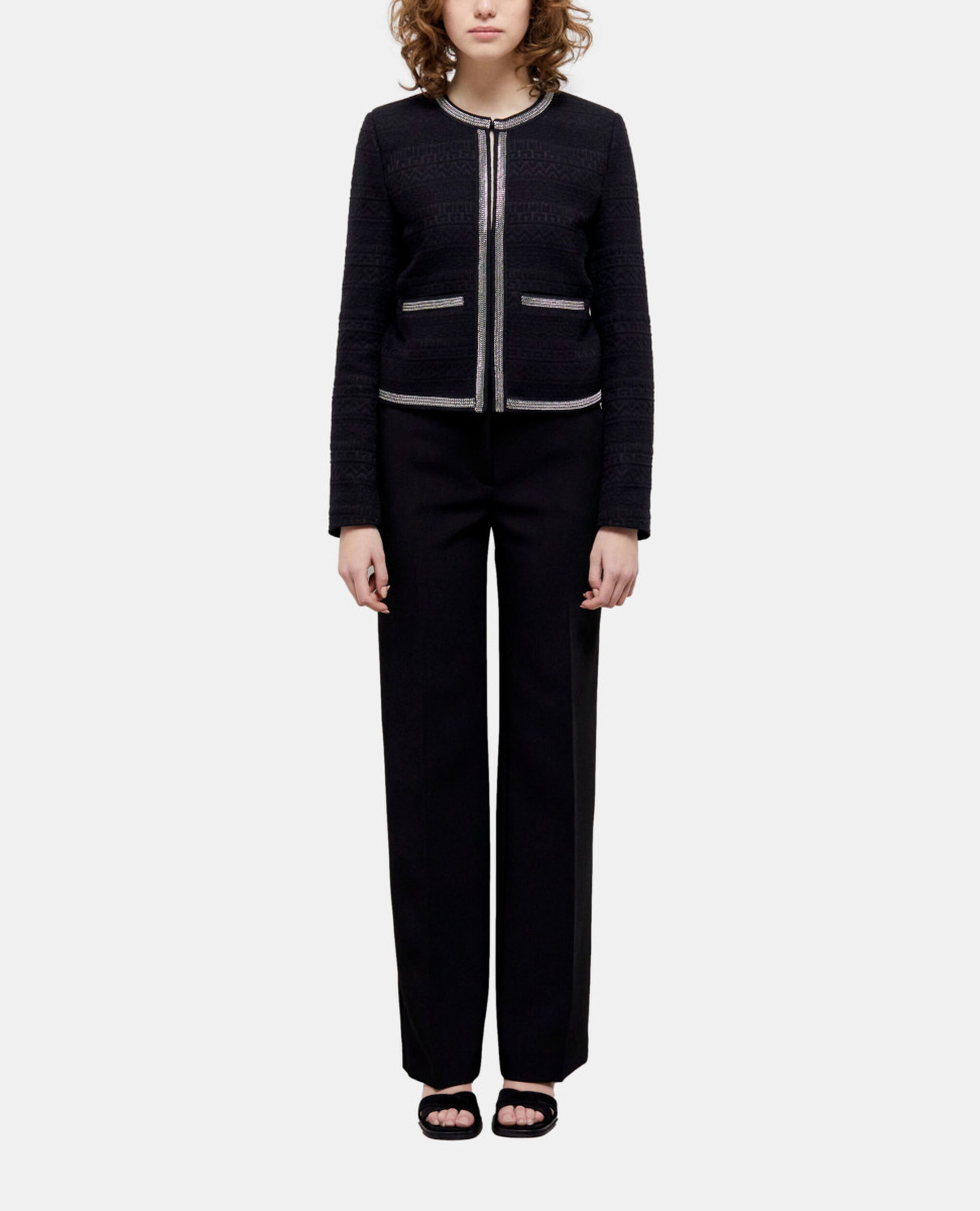 Kurze schwarze Jacke, BLACK, hi-res image number null