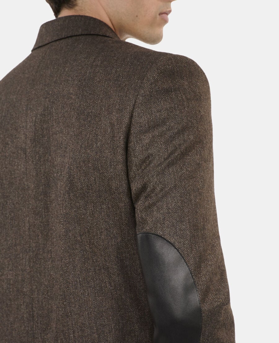 The Kooples HOMME BROWN veste de costume marron en laine