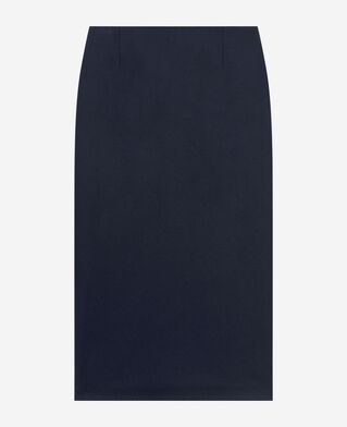 The Kooples FEMME NAVY jupe longue crayon marine