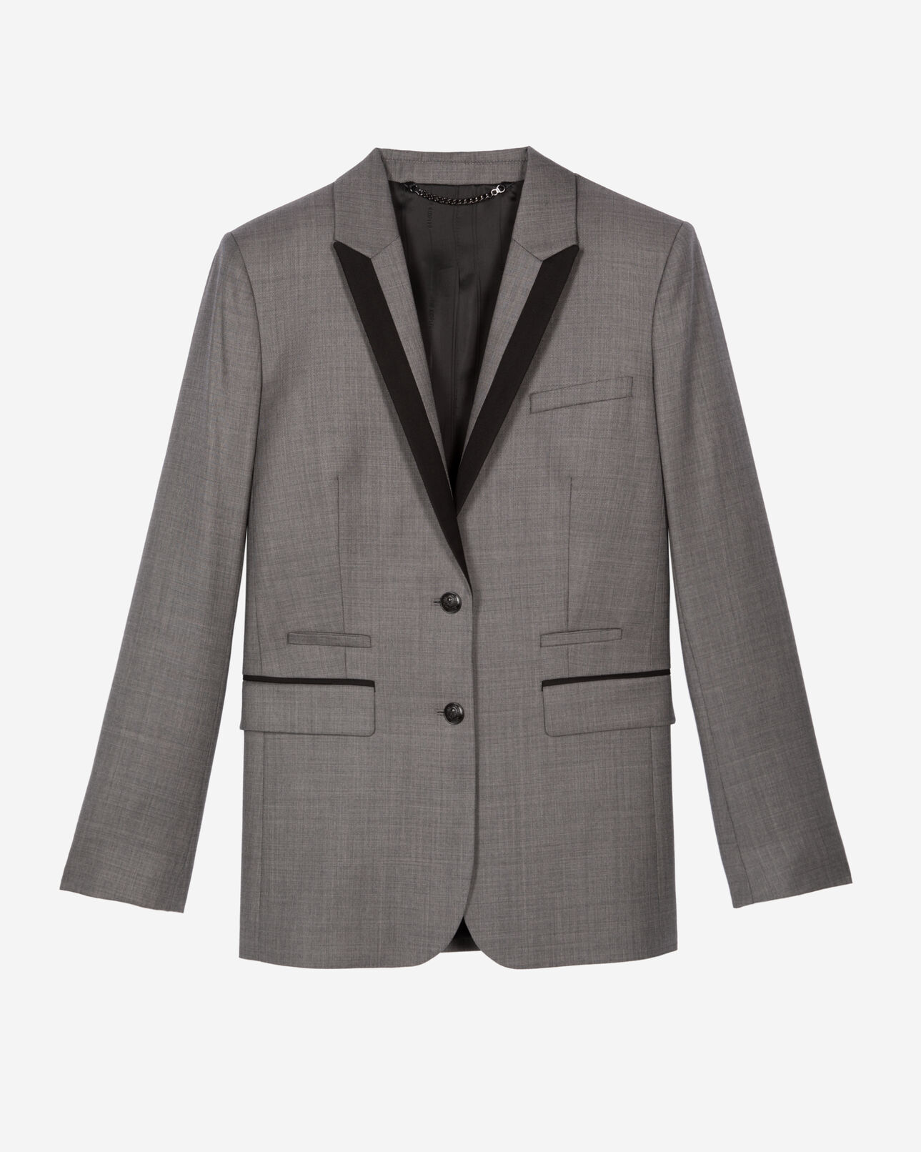 The Kooples FEMME DARK GREY veste tailleur droite grise