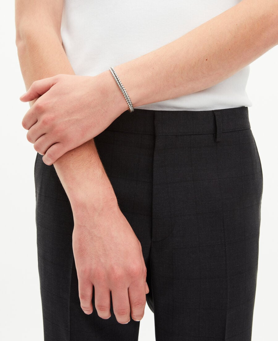 The Kooples HOMME SILVER bracelet jonc argenté