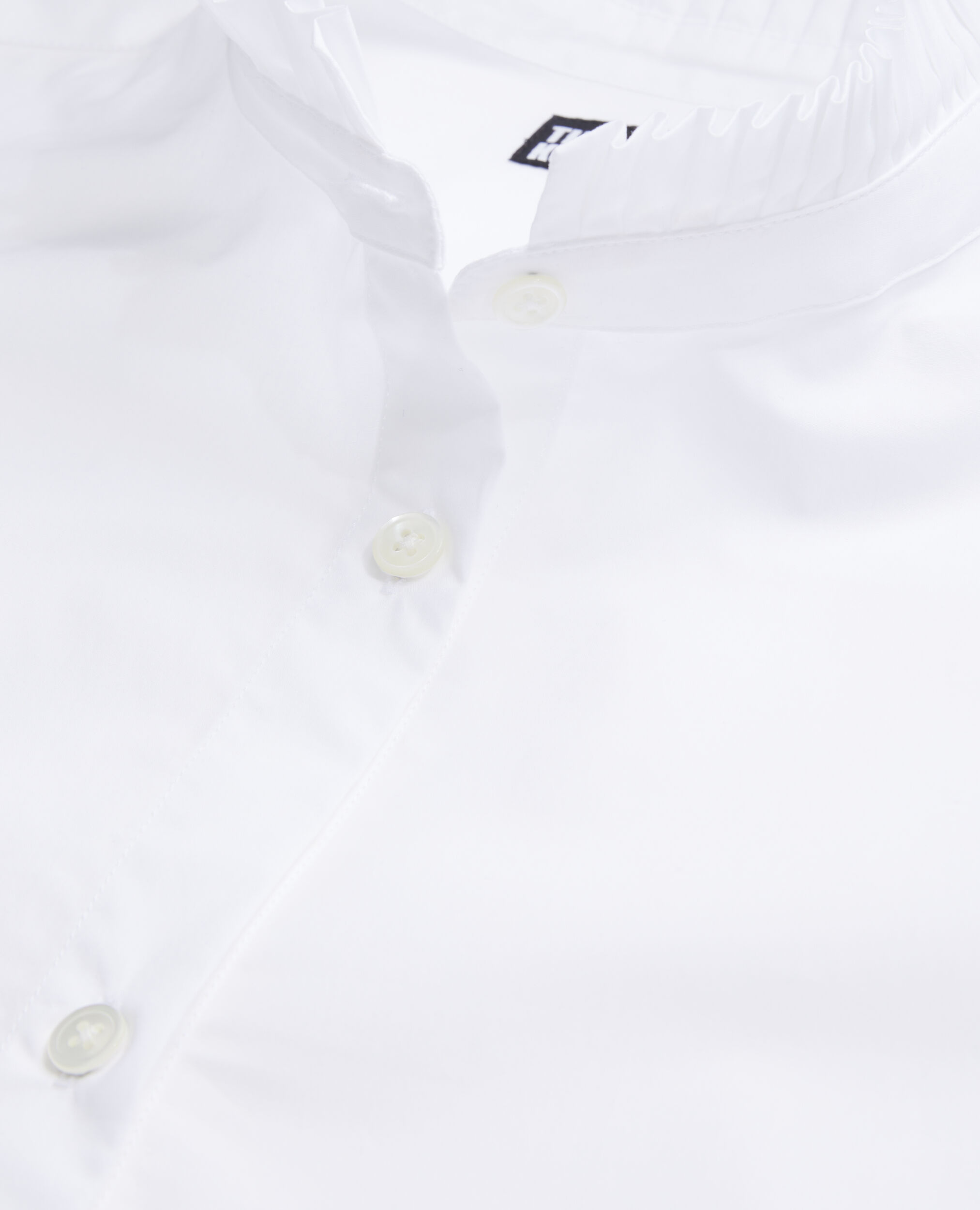 White poplin shirt, WHITE, hi-res image number null