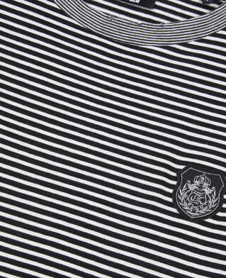 The Kooples DAMEN BLACK / WHITE lang&auml;rmeliges, gestreiftes t-shirt