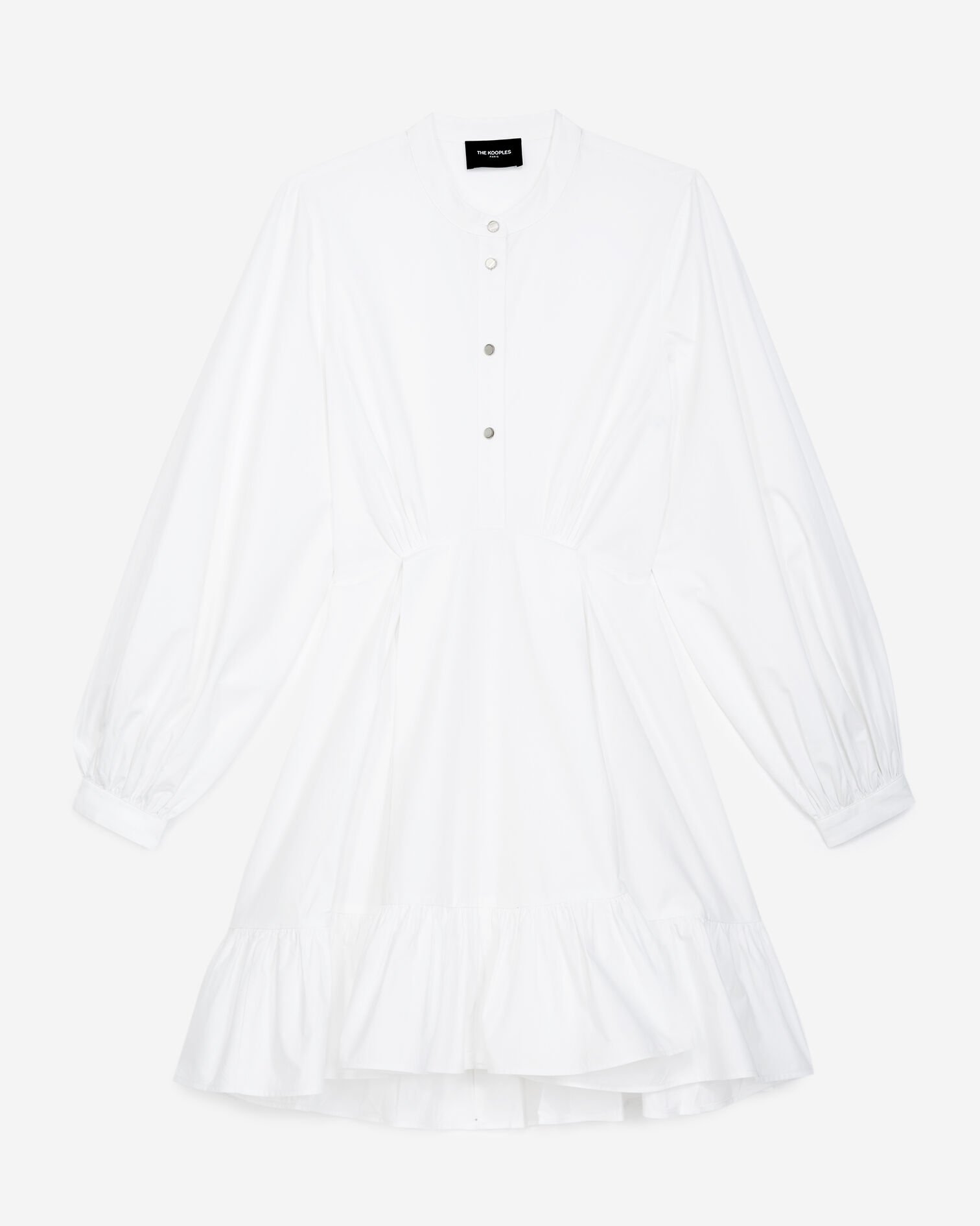Robe chemise blanche avec plastron, WHITE, hi-res image number null