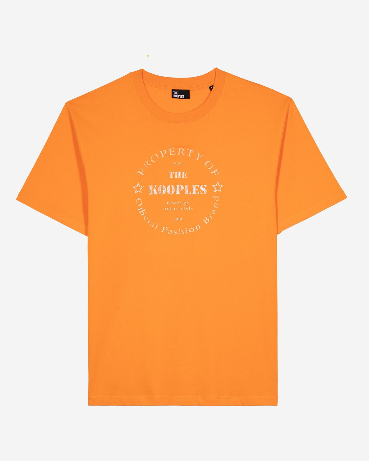 The Kooples MEN ORANGE orange screen print t-shirt