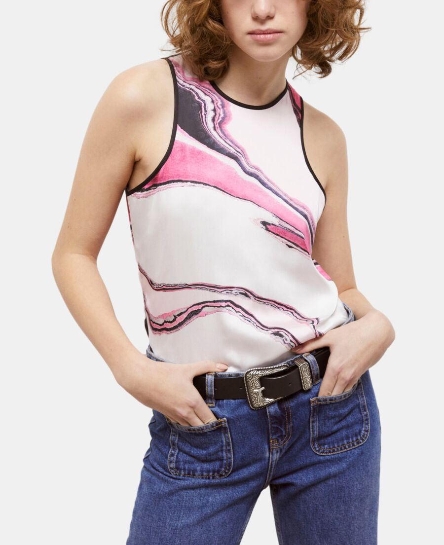 The Kooples WOMEN WHITE PINK printed top