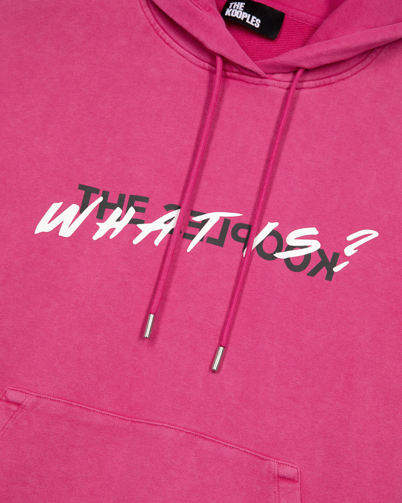 The Kooples WOMEN FUSHIA what is pink hooded sweatshirt