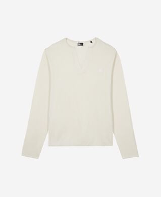 The Kooples H LIGHT BEIGE beige tunic-neck sweater