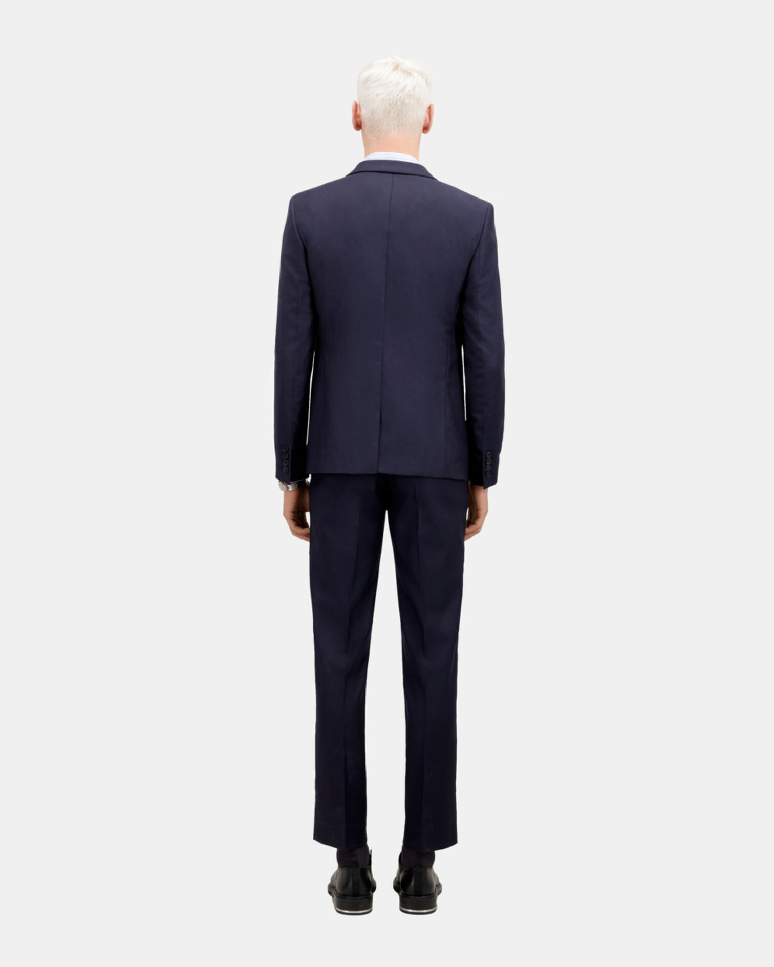 Navy blue wool suit jacket, NAVY, hi-res image number null