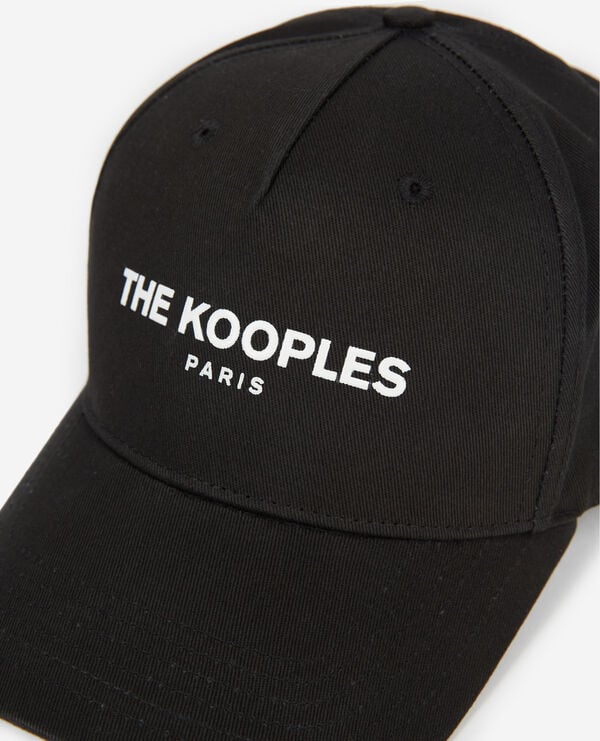 The Kooples H BLACK WHITE logo black cap