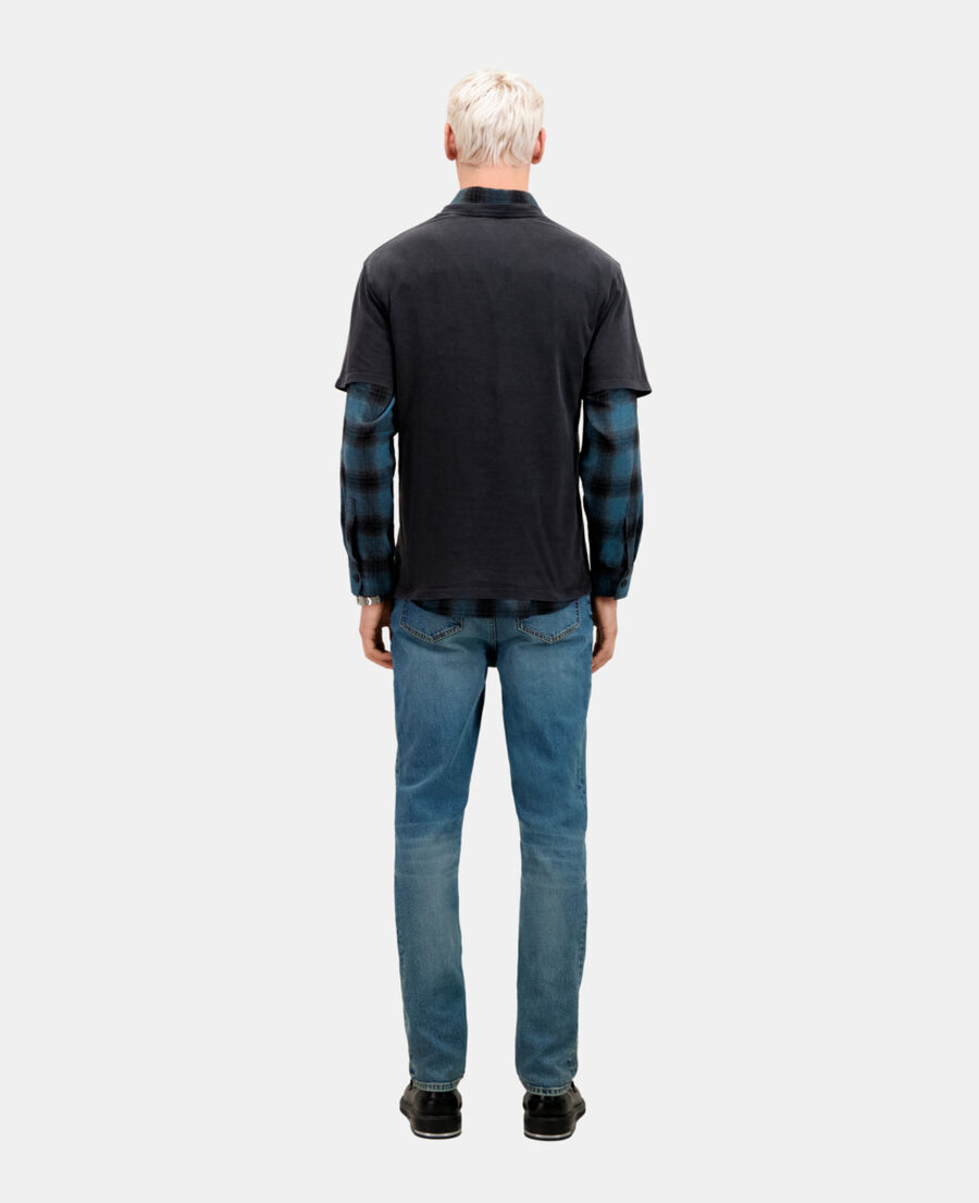 schwarzes t-shirt herren mit „eagle“-siebdruck