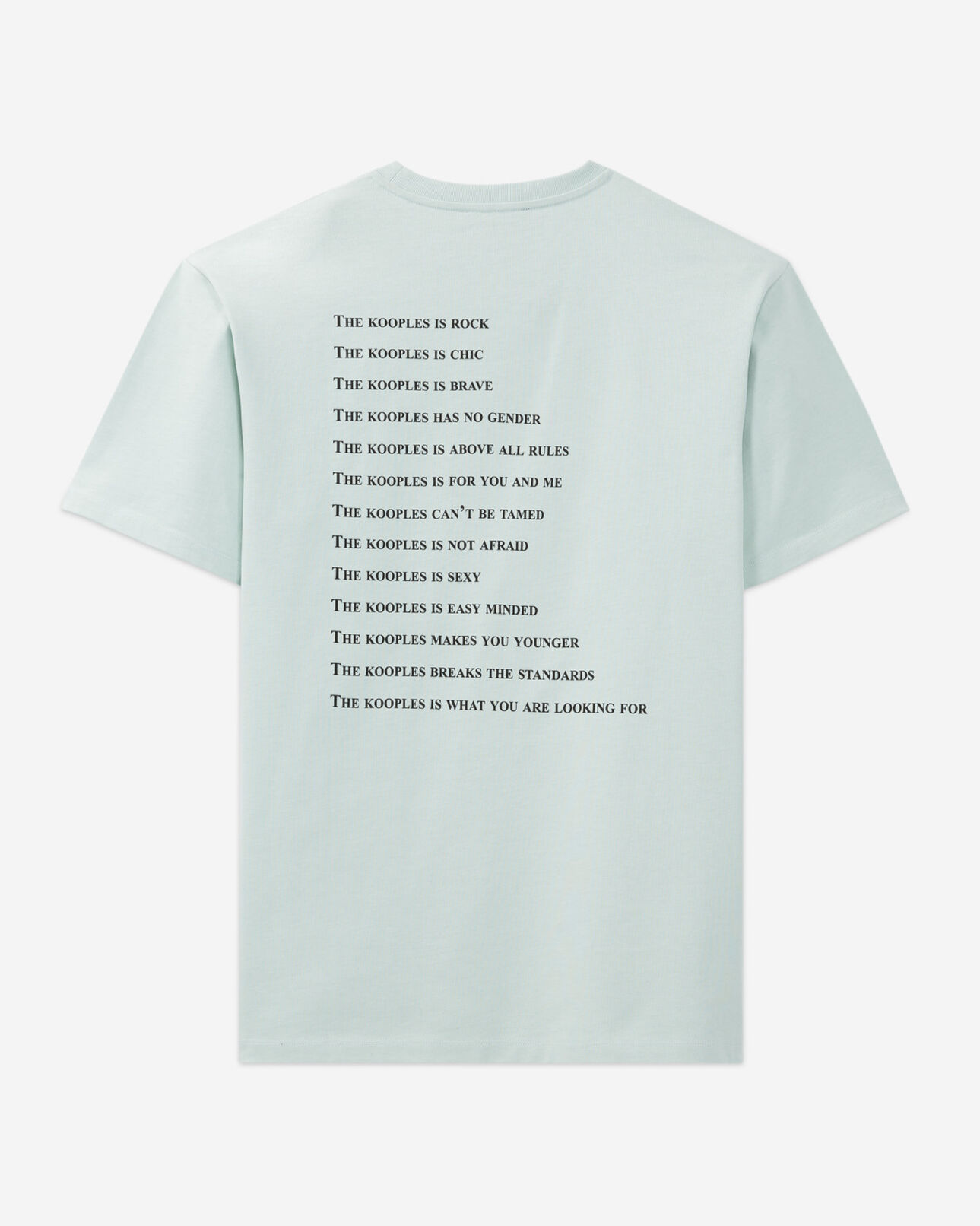 The Kooples HOMME GRIS BLEU t-shirt vert coton détail what is the kooples