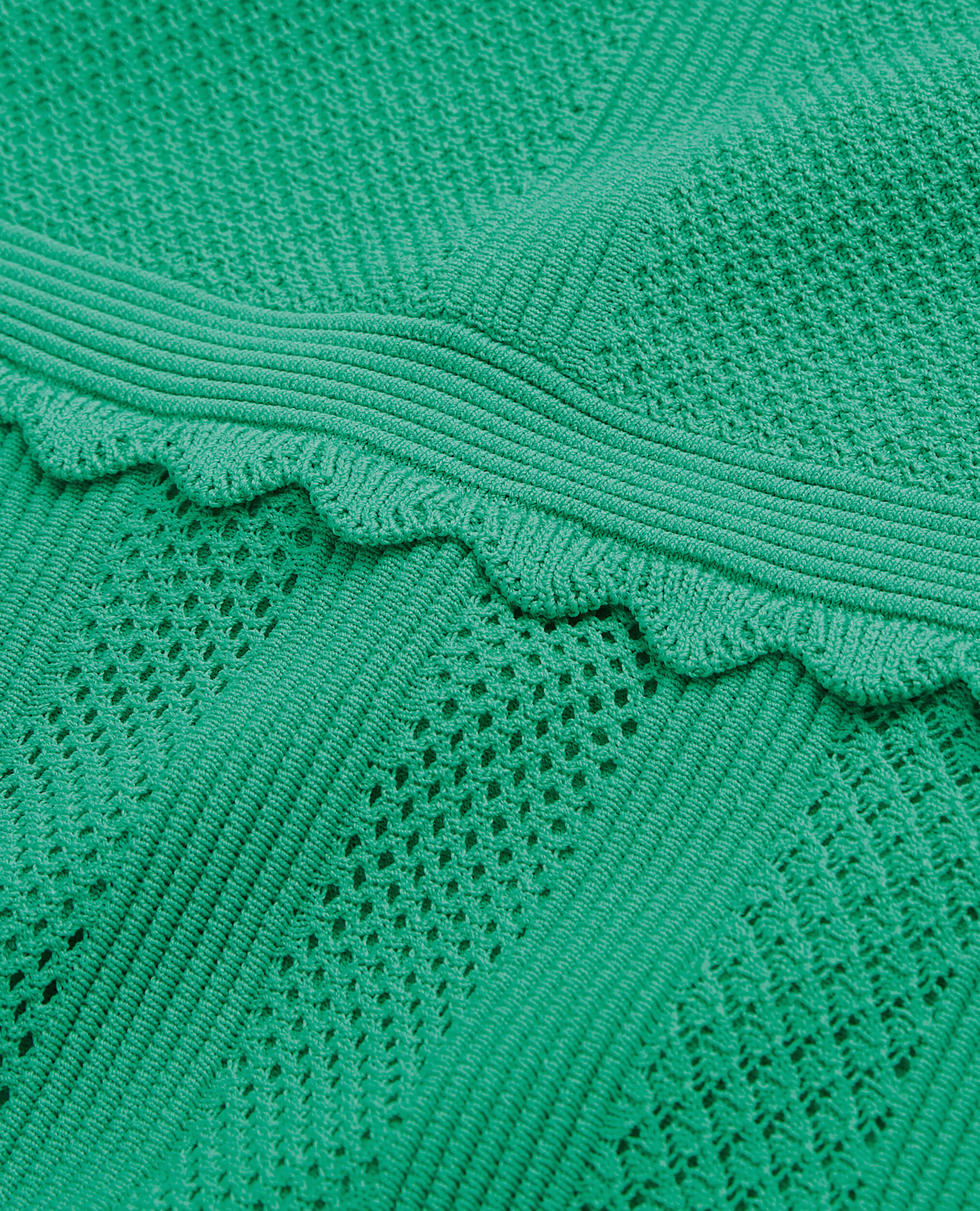 Long green dress in openwork mesh, GREEN, hi-res image number null