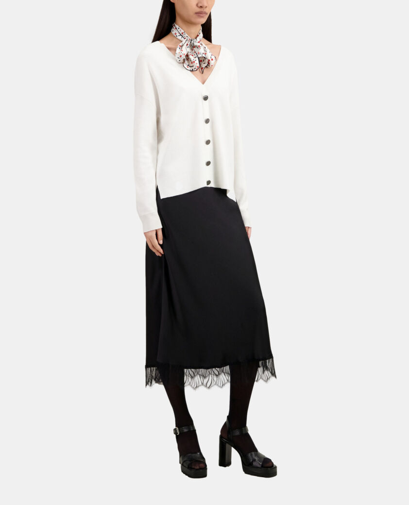 The Kooples FEMME ECRU pull avec boutonnage dans le dos