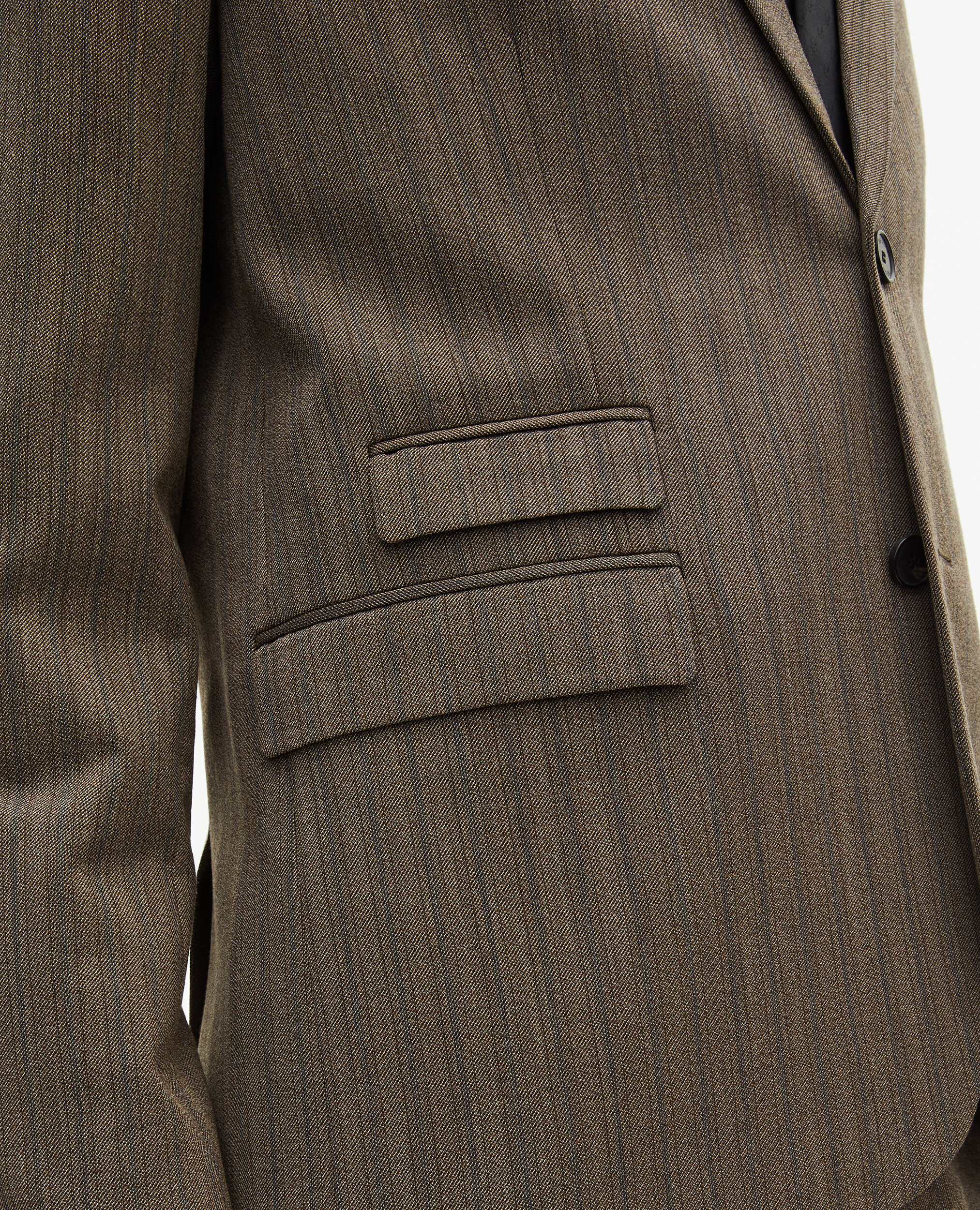 Veste de costume à rayures marron, LIGHT BROWN, hi-res image number null